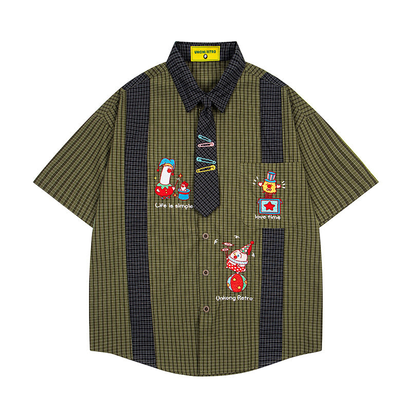Unisex vintage T-shirt Polo shirt with a stand-up collar
