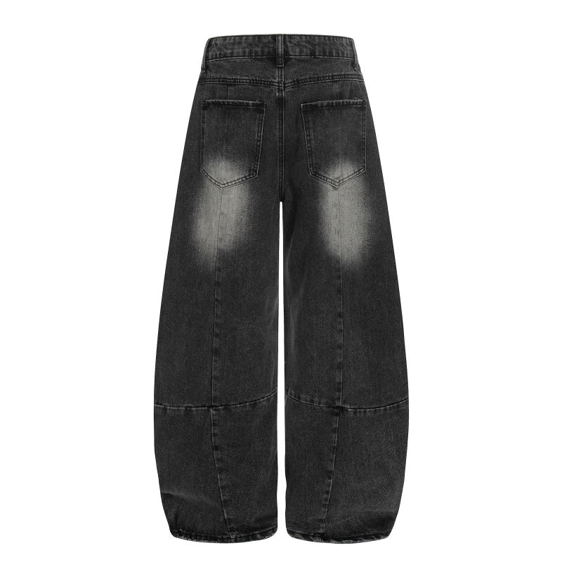 American-style streetwear harem pants Pleated Waist Curved Voluminous Silhouette