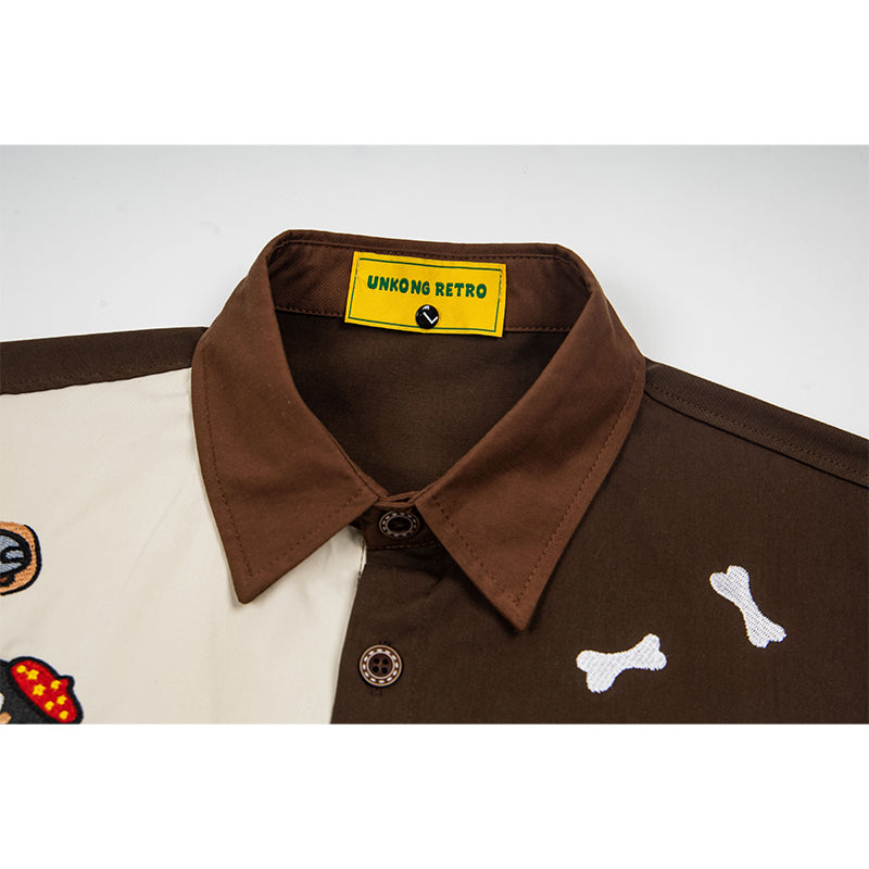 Unisex vintage T-shirt Polo shirt with a stand-up collar