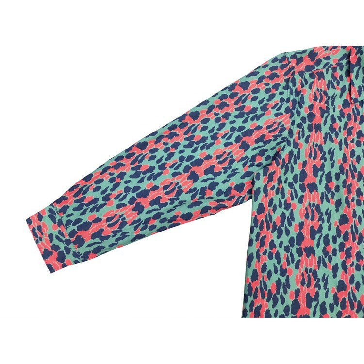 GUILTYPARTIES TIGER Long sleeved shirt 22AW Japanese LEOPARD Cuban collar casual leopard print long sleeved shirt men