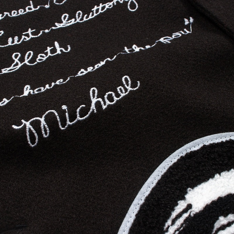 American-style baseball Leather Sleeve God Eye Graphic Oversized Saint Michael x Fear of God Autumn/Winter Vintage-Style Baseball Jacket (Unisex)