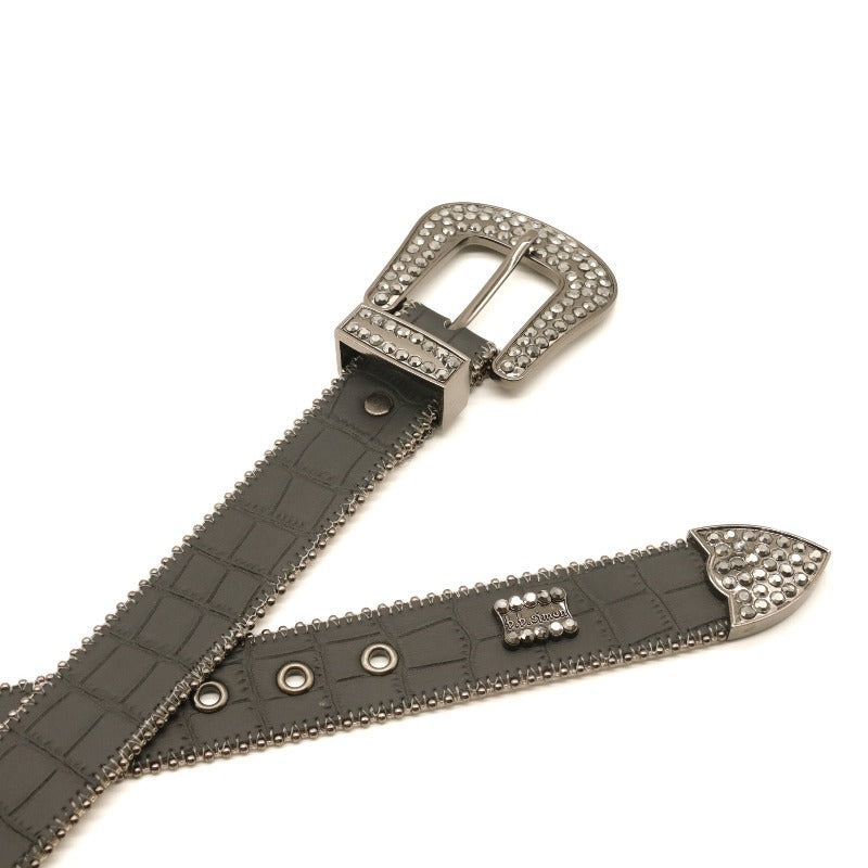 Hip-hop punk rhinestone belt punkfashion