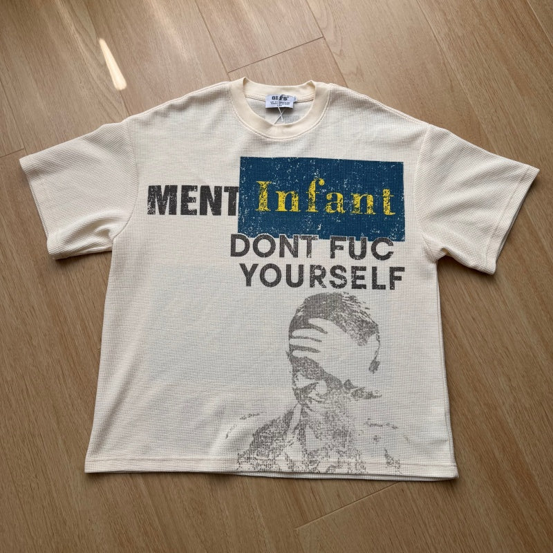 Unisex vintage T-shirt Eco-friendly distressed prints
