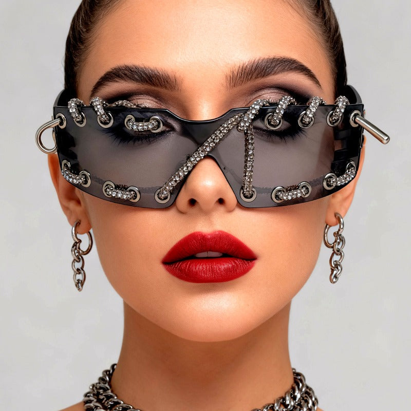 Trendy punk glasses retro
