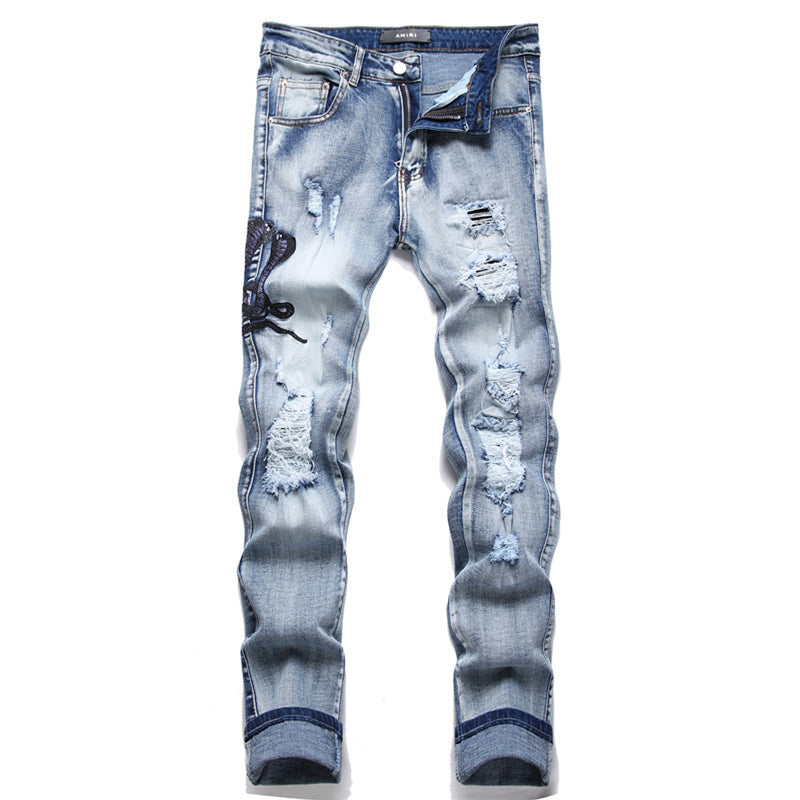 AMIRI Jeans High-quality distressed pure cotton