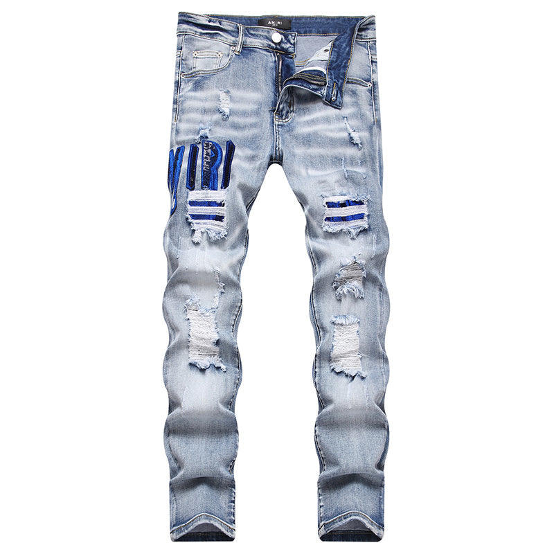 AMIRI Jeans High-quality distressed pure cotton