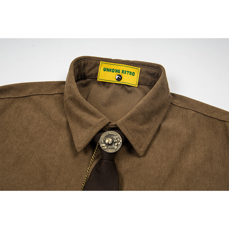 Unisex vintage T-shirt Polo shirt with a stand-up collar