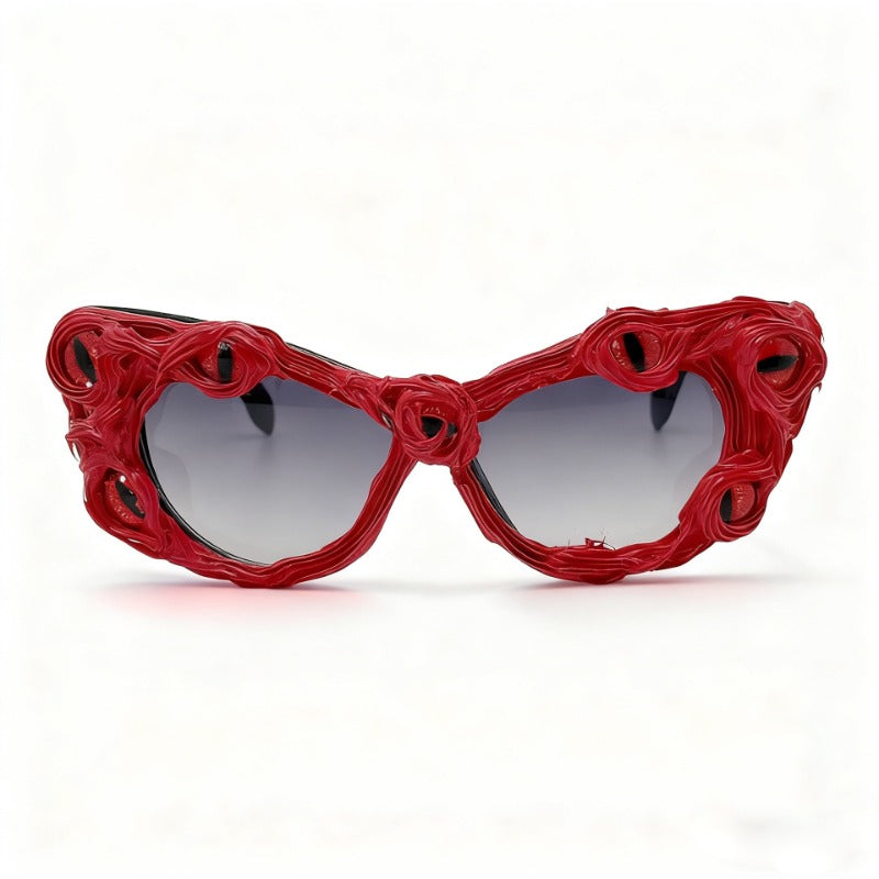 Trendy punk glasses devil eyes halloween gothic style