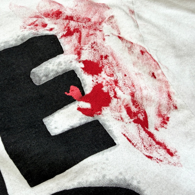 Unisex Vintage T Shirts Saint Street Dirty â€?An Unconventional Limited Edition. Street-graffiti style T-shirt featuring hand-painted splatter effects, multi-location hand-distressing, and a heavy-weight fabric treated with an enzyme-stone wash and