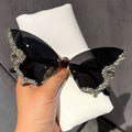 Trendy punk glasses with diamonds