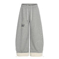 American-style streetwear harem pants Fleece-lined and thickened Drawstring Elastic Waist Relaxed Cut