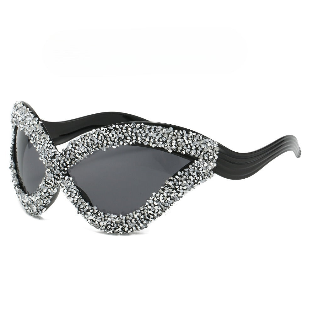 Trendy punk glasses cat eyes