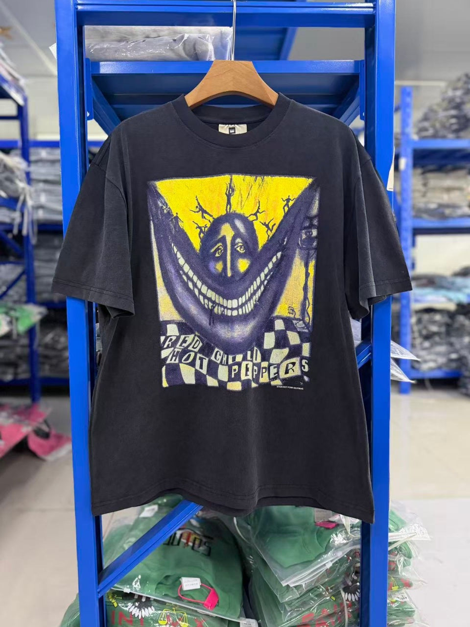 Vintage style washed summer wear T shirt Purple Grimace 260G pure cotton high-quality streetwear