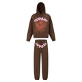 Spiderweb hoodie & sweatpants 2 piece set High-quality pure cotton for autumn and winter