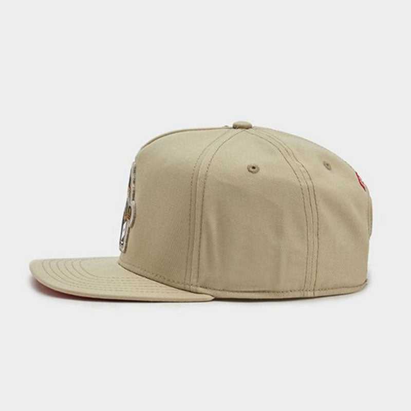 Trendy flat brimmed snapback hatscartoon cat sun and wind protection