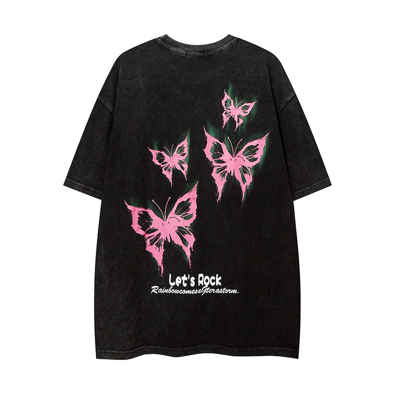 Unisex vintage T-shirts Vintage-style washed print