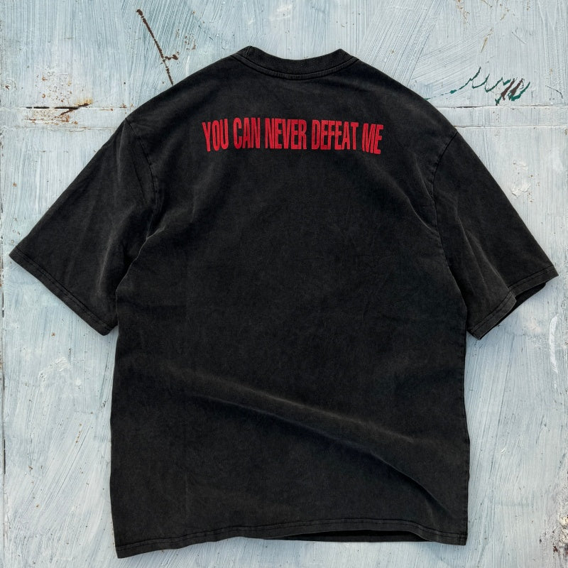 Unisex Vintage T Shirts MJ Undefeated Ruler Limited Edition â€?Heavyweight Distressed Wash Short-Sleeve T-Shirt. Crafted from custom heavyweight brushed fabric with a vintage feel. Features a premium combination of white ink direct printing and Amer