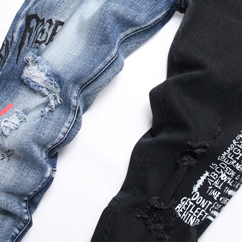 Mens Fashion Jeans Blue and black color scheme 3538# Pure cotton high quality