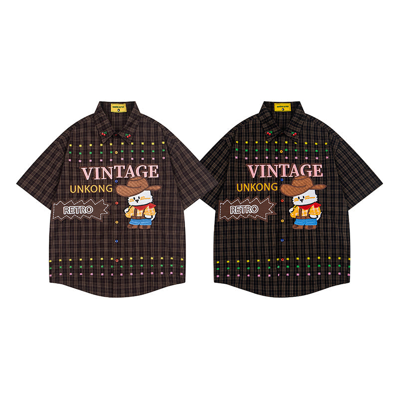 Unisex vintage T-shirt Polo shirt with a stand-up collar