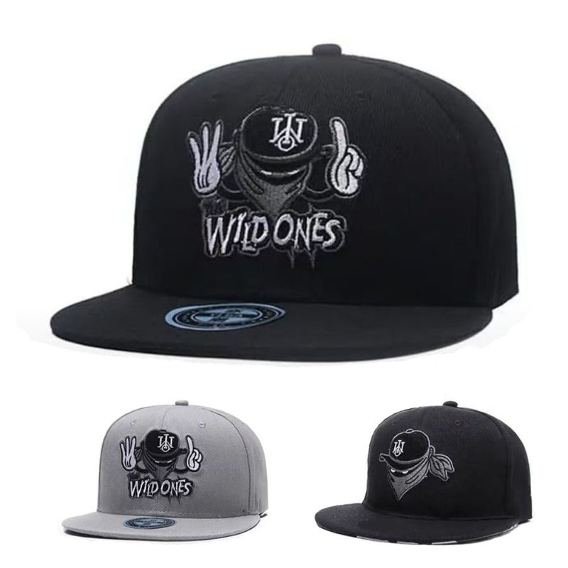 Trendy flat brimmed snapback hatsmen's and women's hats adjustable