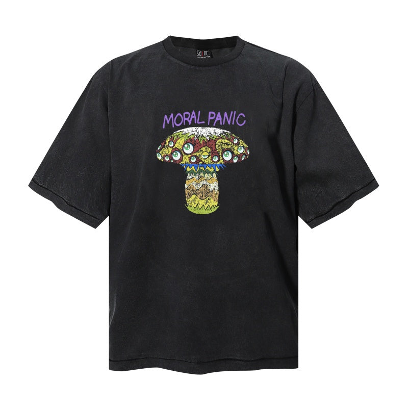 Saint Michael T Shirts Moral Panic Trippy Eyed Mushroom Graphic