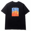 Mens T-shirt Vintage American-style Travis Scott abstract stick-figure letter puff print