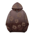 Denim Tears Hoodie Fleece Embossed Cotton Wreath Graphic Oversized Hooded