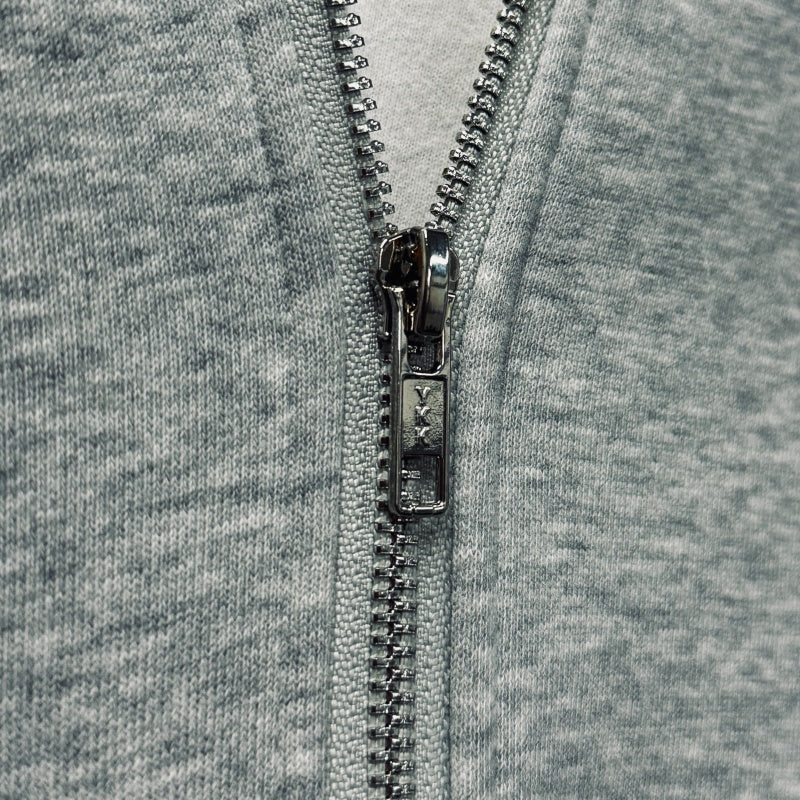 Unisex Vintage Hoodie SAINT MICHAEL CHO Heather Grey American-style Clean Fit Zip-up Hoodie â€?Heavyweight, oversized silhouette offering a relaxed vibe, perfect for layering.