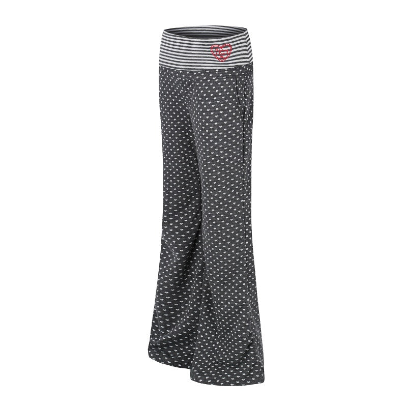 American-style streetwear harem pants Low Rise Dot Print Slim Flare Outfit