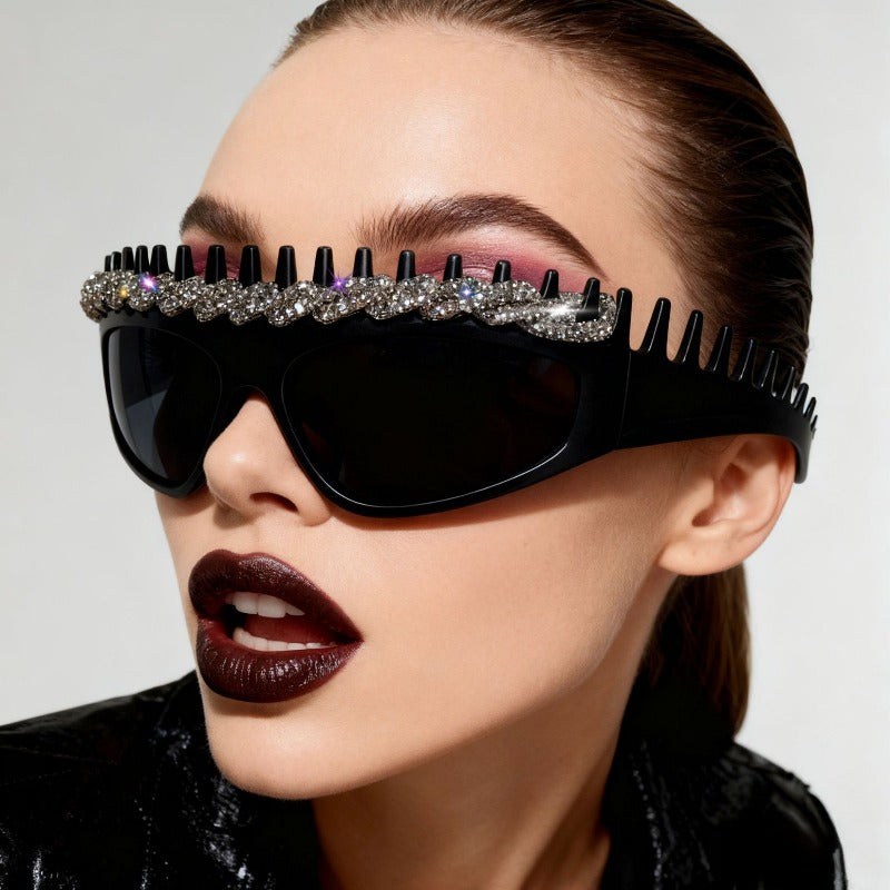 Trendy punk glasses y2k headband cat eye