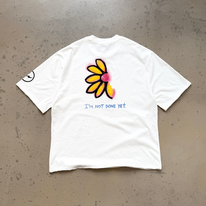 Unisex Vintage T Shirts Saint x Hiroshi Fujiwara IT'S A START Limited Collaboration â€?Authentic-spec 320g heavyweight fabric (retaining weight after washing); vintage single-stitch and blind-stitch construction; garment-dyed with enzyme-abrasion wa