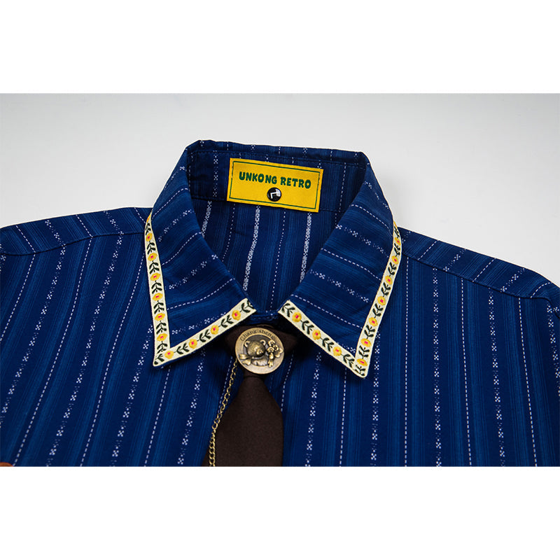 Unisex vintage T-shirt Polo shirt with a stand-up collar