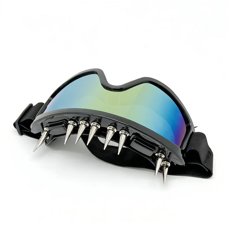 Trendy punk glasses spikes and rivets