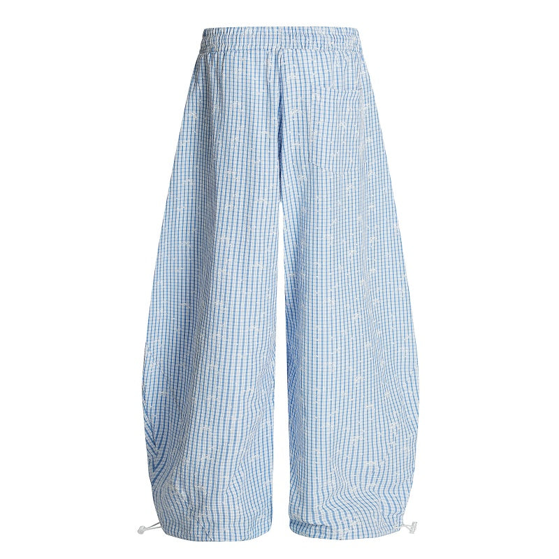 American-style streetwear harem pants Airy Textured Weave Loose Draped Street Cut