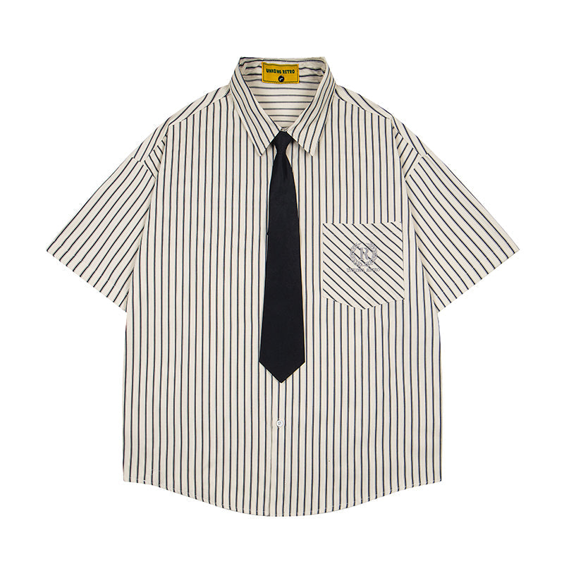 Unisex vintage T-shirt Polo shirt with a stand-up collar