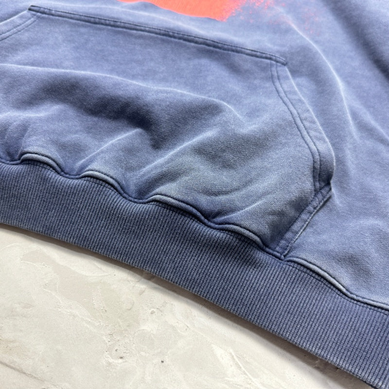 Unisex Vintage Hoodie  Shackled Red Lips Limited Edition Hoodie â€?Custom-made, heavyweight, and true to the original [Navy Blue]