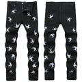 Mens Fashion Jeans Birdprint embroidery 5707# Pure cotton high quality