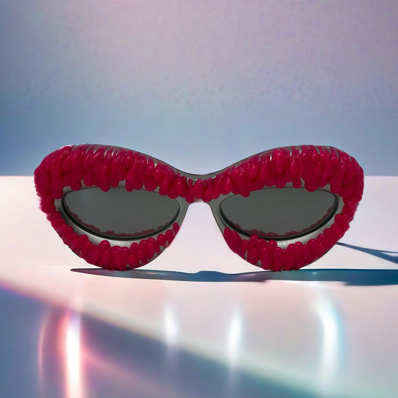 Trendy punk glasses y2k retro frog eyes weird