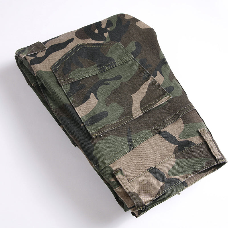 Mens Fashion Jeans camouflage 5708# Pure cotton high quality