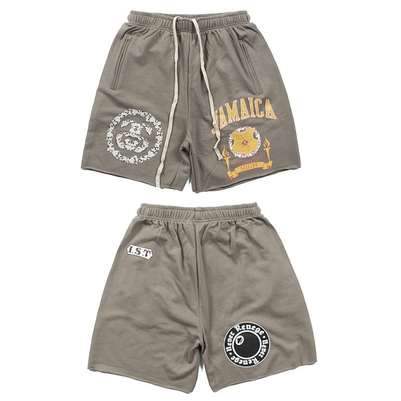 Denim Tears Shorts Cotton 8-Ball & I.S.T Graphic Oversized Drawstring