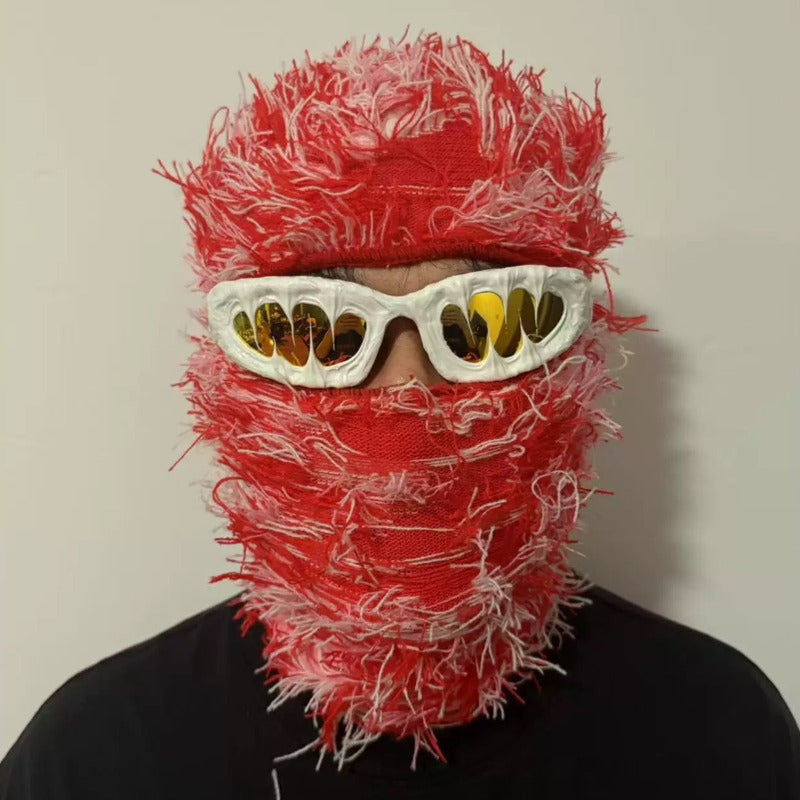 Trendy punk glasses venom glue dark