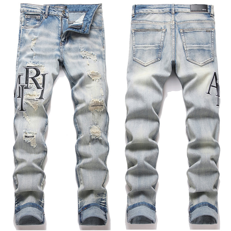 AMIRI Jeans High-quality distressed pure cotton