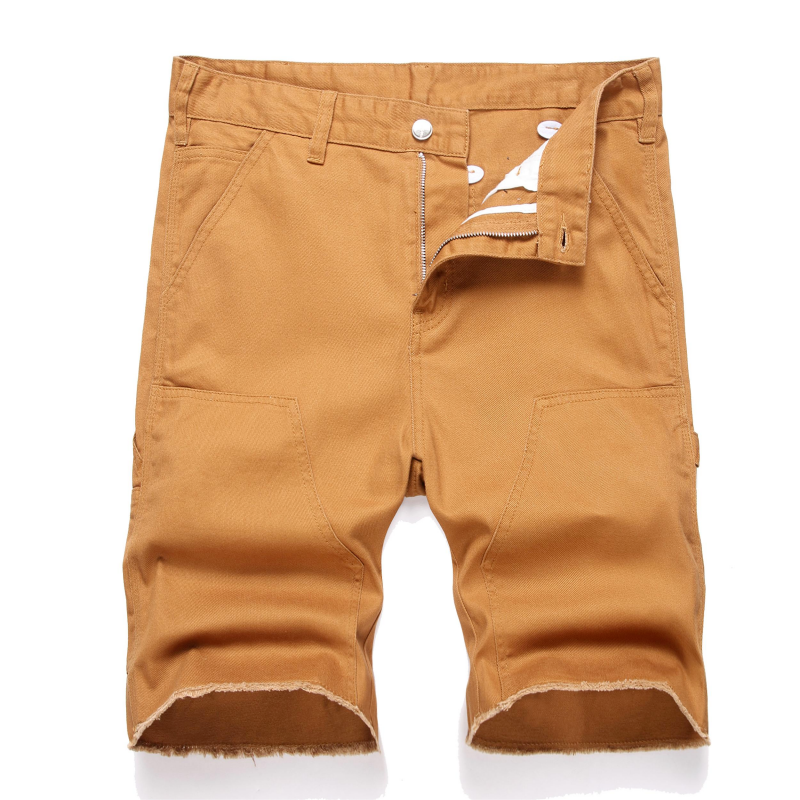 Denim shorts High-quality trendy casual pure cotton Non-stretch plus-size men's clothing