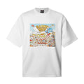 Saint Michael T Shirts Busy Cartoon Paradise Art Saint World Letter Loose White