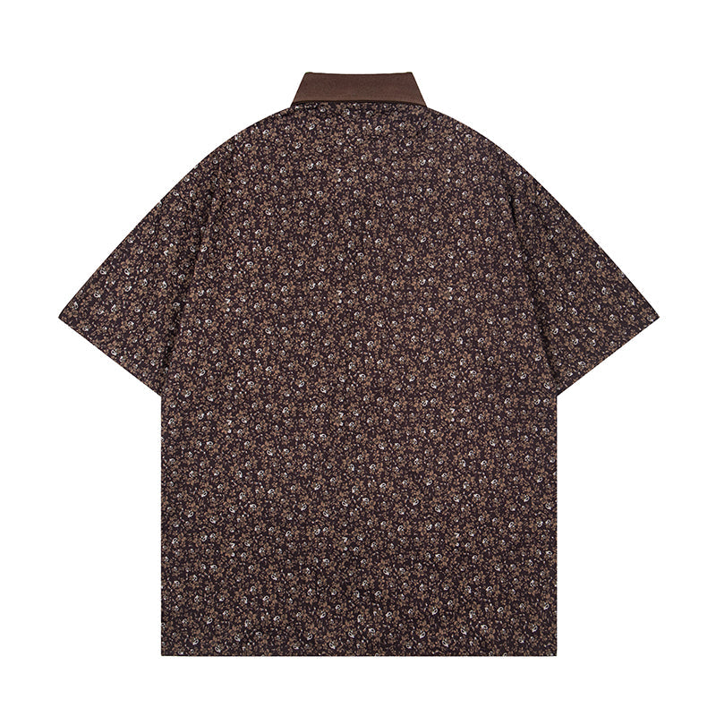 Unisex vintage T-shirt Polo shirt with a stand-up collar