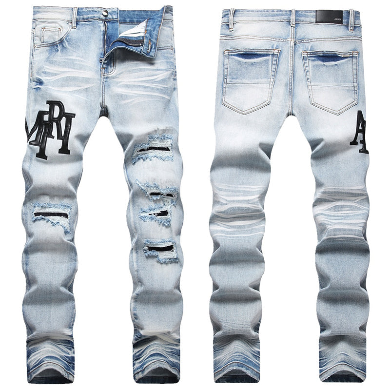 AMIRI Jeans High-quality distressed pure cotton