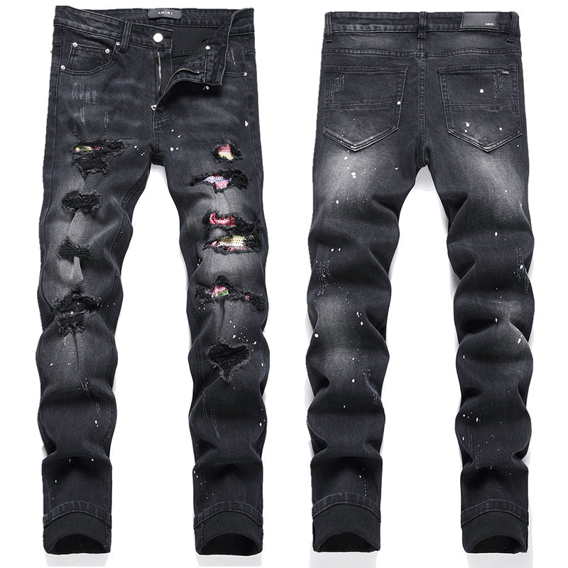 AMIRI Jeans High-quality distressed pure cotton