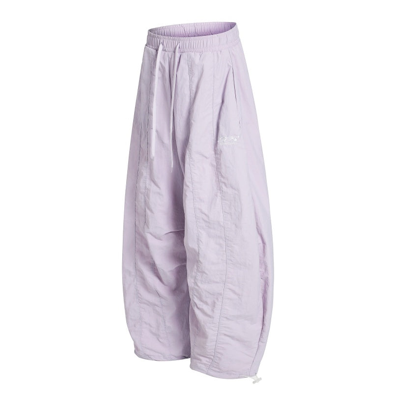 American-style streetwear harem pants Subtle Mini Logo Multi Solid Color Option