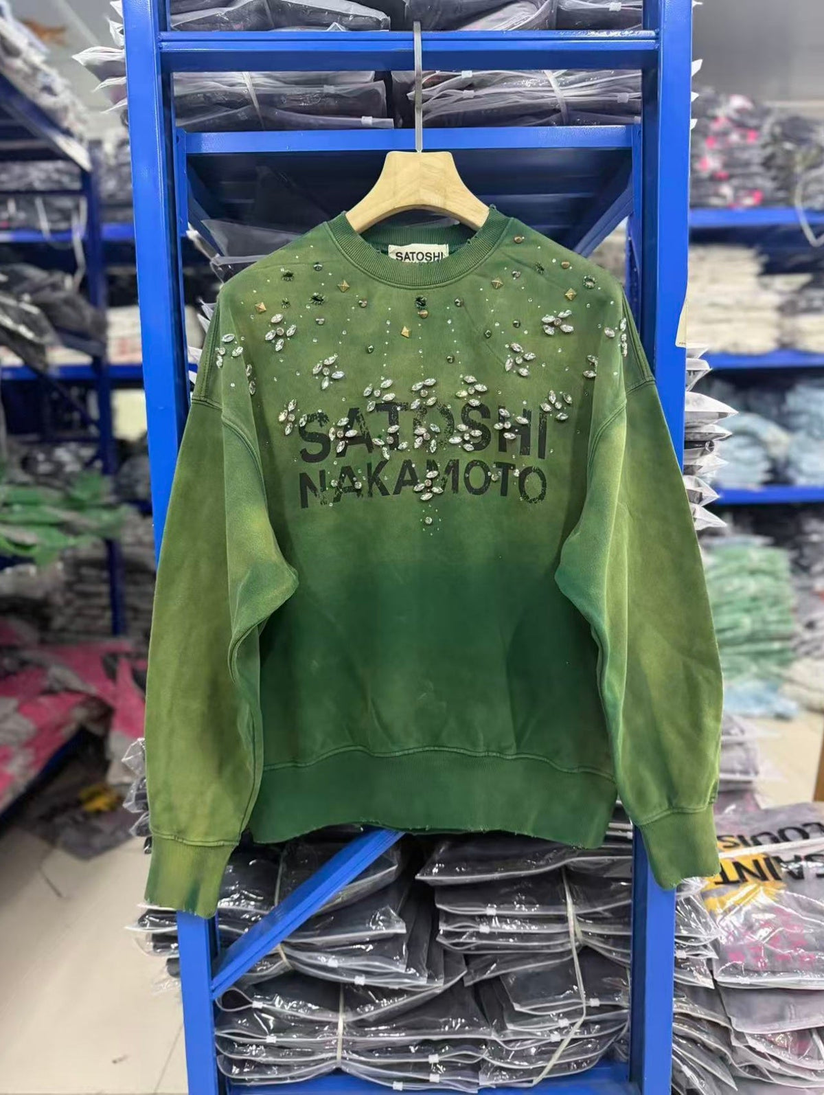 Satoshi Nakamoto Sweatshirt High-quality heavyweight streetwear with a vintage, distressed aesthetic.