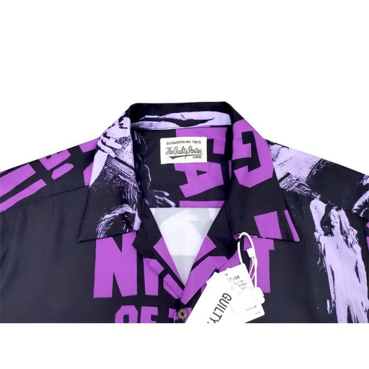 GUILTYPARTIES TIGER Shirts Movie Night of the Living Dead Hawaiian Shirt Men